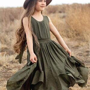 Nwt Girls Size 7 Joyfolie Braelyn Olive Green Dress